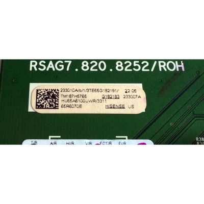 KIT DE TARJETAS PARA TV HISENSE·ROKU 4K·UHD·HDR / MAIN 233010 / RSAG7.820.8252/ROH / 233007 / FUENTE 232436 / RSAG7.820.7911/ROH / HLL-5465 / T-CON 55.65T50.C13 / 5565T50C13 / PANEL HD650S1U51-L2\S0\GM\ROH / DISPLAY T650QVN06.3 / MODELO 65R6070E 65A6100 - Imagen 2